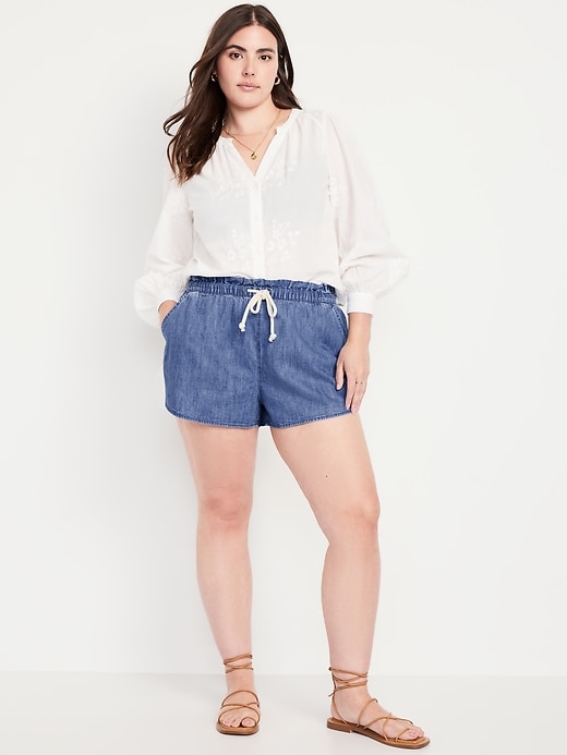 Image number 4 showing, Mid-Rise Jean Volume Shorts