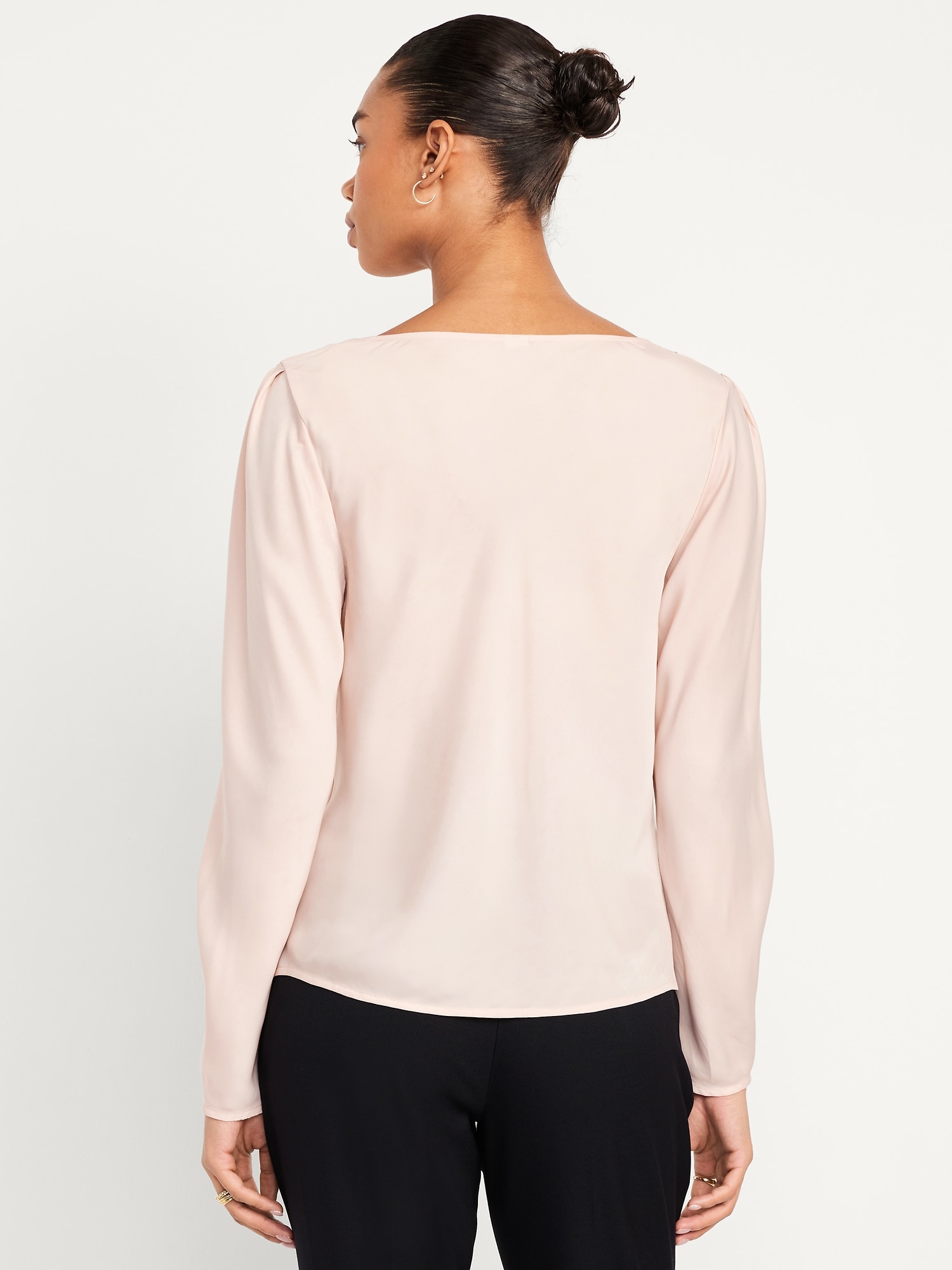 Cowl-Neck Satin Top