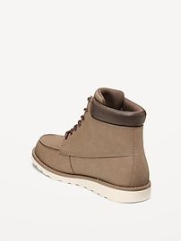 Image number 4 showing, Faux-Leather Work Boots for Men