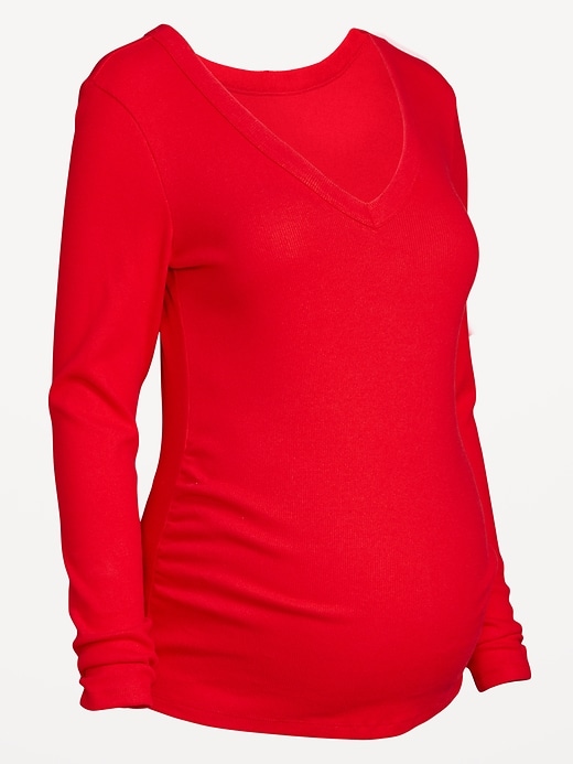 Image number 4 showing, Maternity Snug V-Neck T-Shirt