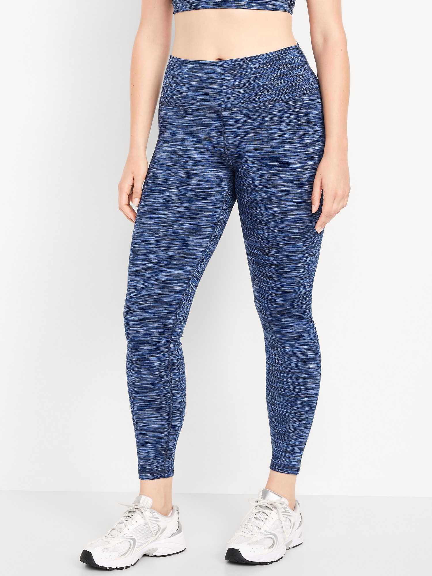 High-Waisted Space-Dye Full-Length Leggings