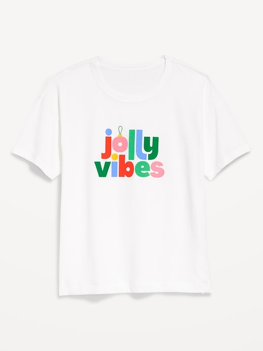 Image number 9 showing, Holiday-Graphic Crew-Neck T-Shirt for Women