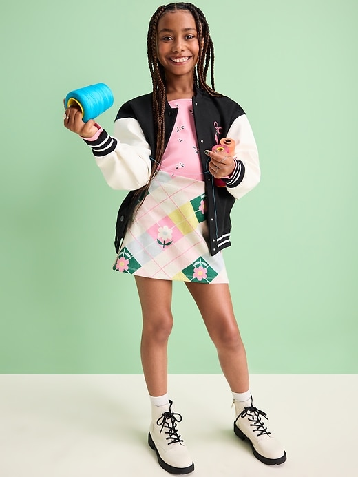 Image number 3 showing, Jacquard-Knit Sailor Skort for Girls