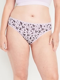 Image number 4 showing, High-Waisted Lace-Trim Bikini Underwear