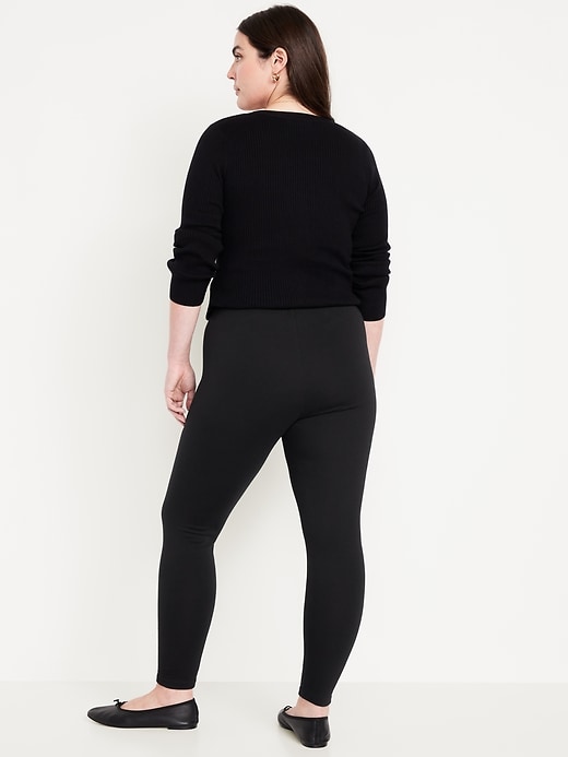 Image number 5 showing, High-Waisted Fleece-Lined Ankle Leggings
