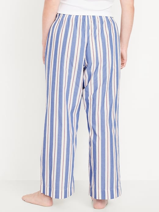Image number 6 showing, High-Waisted Poplin Pajama Pant