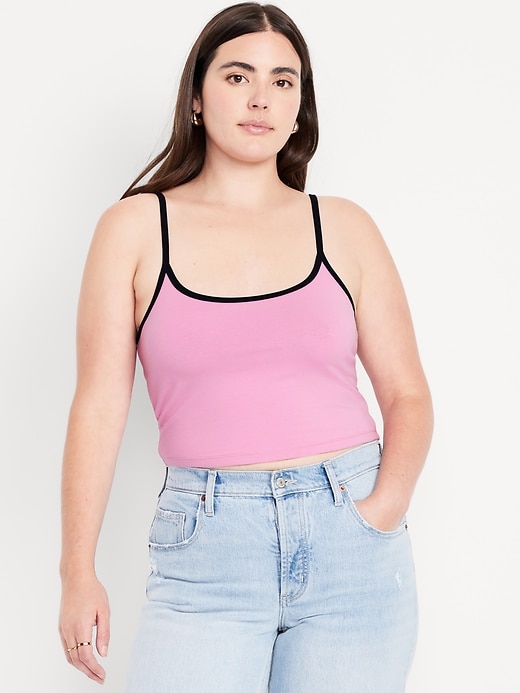 Image number 3 showing, Tipped Jersey Cropped Cami Top