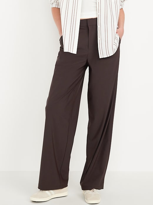 High-Waisted SleekTech Trouser Pants | Old Navy