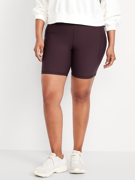 Image number 7 showing, High-Waisted PowerSoft Biker Shorts -- 8-inch inseam