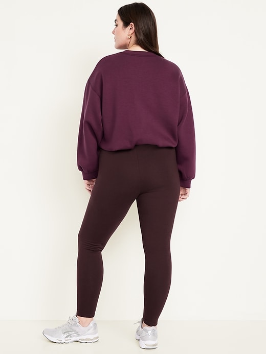 Image number 5 showing, High-Waisted Fleece-Lined Ankle Leggings