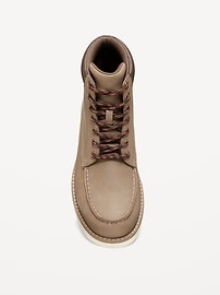Image number 2 showing, Faux-Leather Work Boots for Men