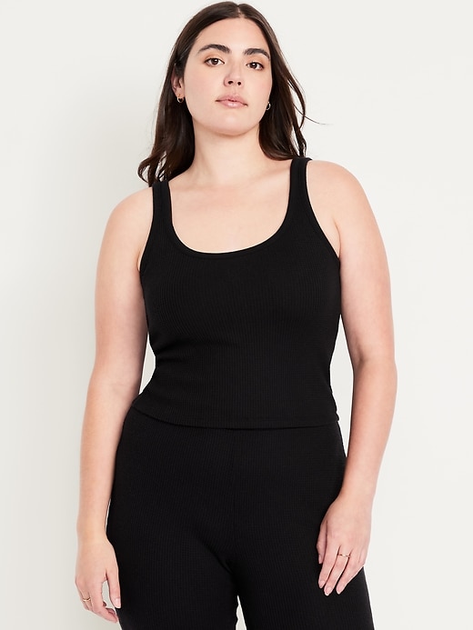 Image number 4 showing, Cozy Waffle Pajama Tank Top