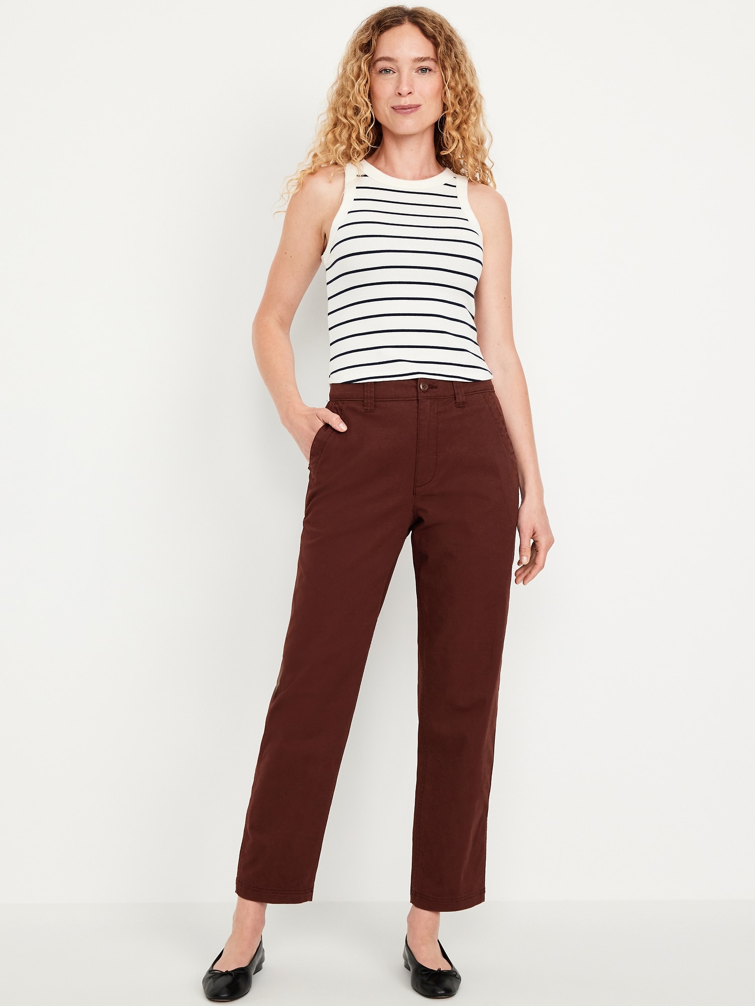 High-Waisted OGC Chino Tapered Straight Pants