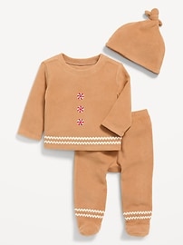 Image number 2 showing, Microfleece Graphic 3-Piece Layette Set for Baby