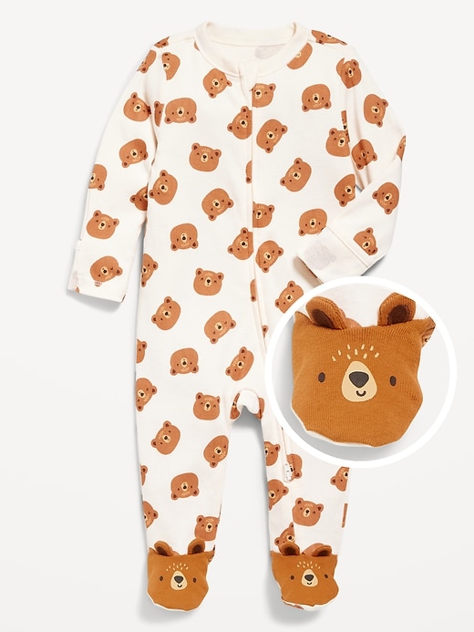 Image number 1 showing, 2-Way-Zip Sleep & Play Footed One-Piece for Baby