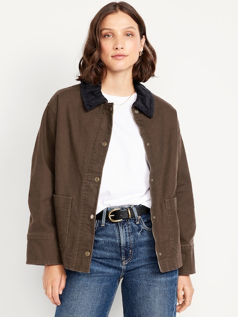 Canvas Barn Jacket - Chocolate Kiss