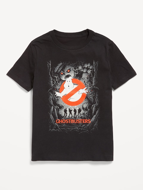 Ghostbusters™ Gender-Neutral Graphic T-Shirt for Kids - Black Jack