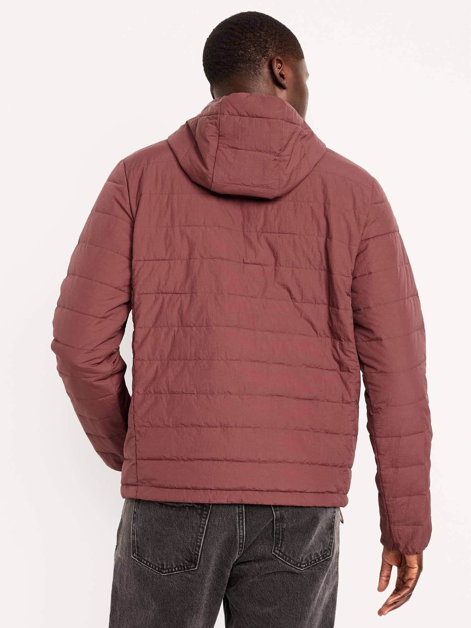 Water-Resistant Narrow-Channel Nylon Puffer Jacket