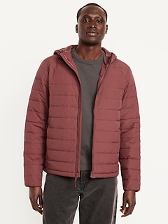 Water-Resistant Narrow-Channel Nylon Puffer Jacket