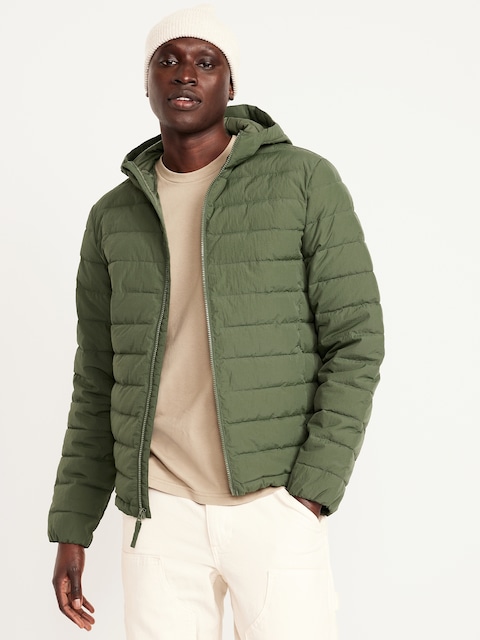 Water-Resistant Narrow-Channel Nylon Puffer Jacket - Moss Landing