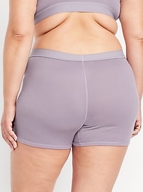 Image number 8 showing, High-Waisted Ribbed Boyshort Briefs -- 3-inch inseam