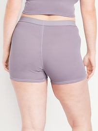 Image number 6 showing, High-Waisted Ribbed Boyshort Briefs -- 3-inch inseam
