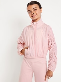 Image number 3 showing, Long Ruched-Sleeve Jacket for Girls