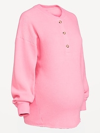 Image number 2 showing, Maternity Oversized Waffle T-Shirt