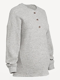 Image number 2 showing, Maternity Oversized Waffle T-Shirt