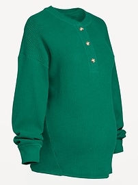 Image number 2 showing, Maternity Oversized Waffle Henley