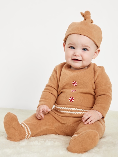 Microfleece Graphic 3-Piece Layette Set for Baby - Gingerbread