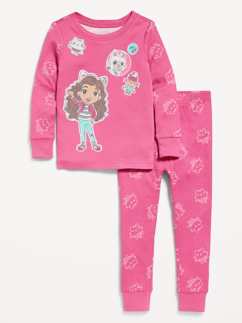 Gabby's Dollhouse™ Unisex Graphic Snug-Fit Pajama Set for Toddler & Baby - Pink Premiere