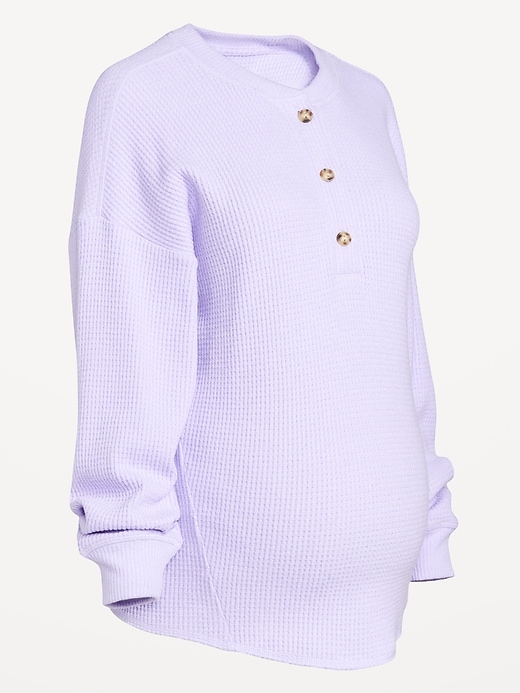Image number 2 showing, Maternity Oversized Waffle T-Shirt