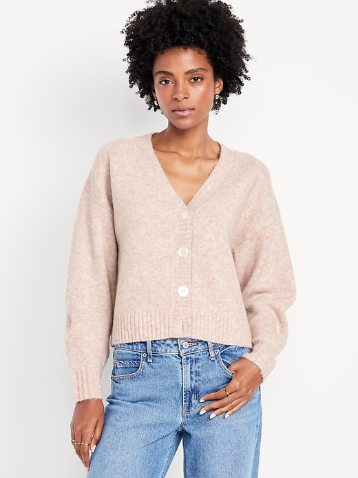 Image number 1 showing, Slouchy Wool-Blend Cardigan Sweater