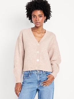 Wool-Blend Slouchy Cardigan Sweater - image 3
