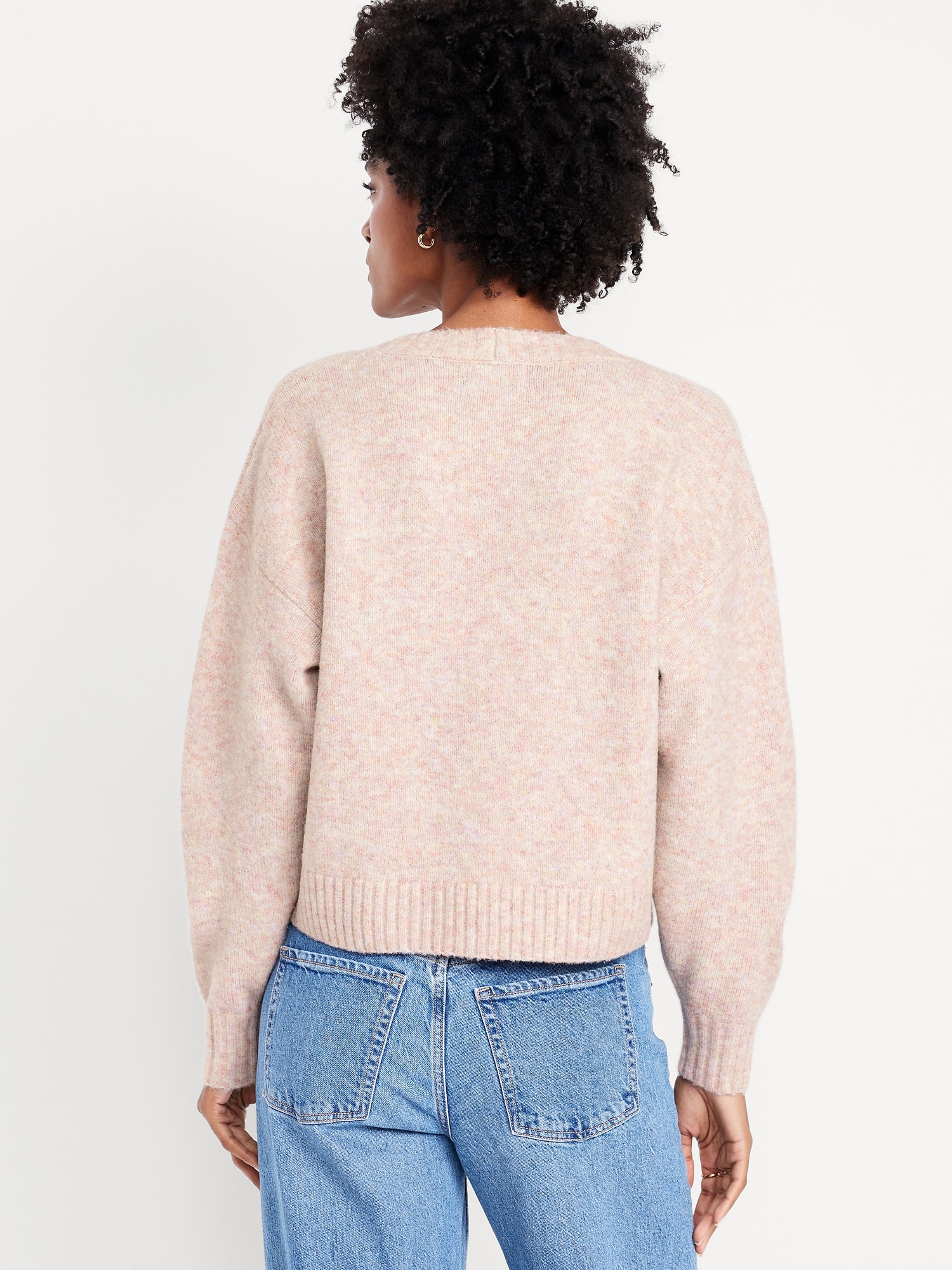 Wool-Blend Slouchy Cardigan Sweater