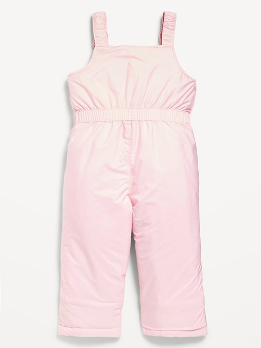 Image number 2 showing, Water-Resistant Snow-Bib Overalls for Toddler Girls