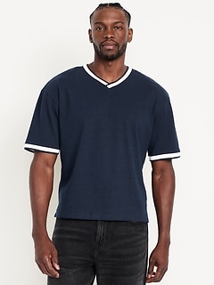 Heavyweight Cropped V-Neck T-Shirt