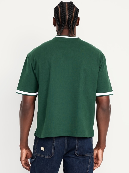 Image number 2 showing, Heavyweight Cropped V-Neck T-Shirt