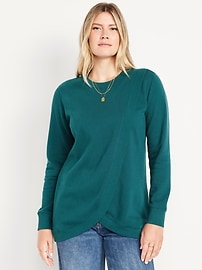 Image number 1 showing, Maternity Cross-Front Nursing Tunic