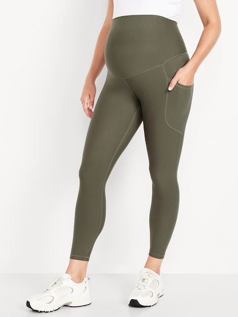 Maternity Full-Panel PowerSoft 7/8 Leggings - Ancient Forest