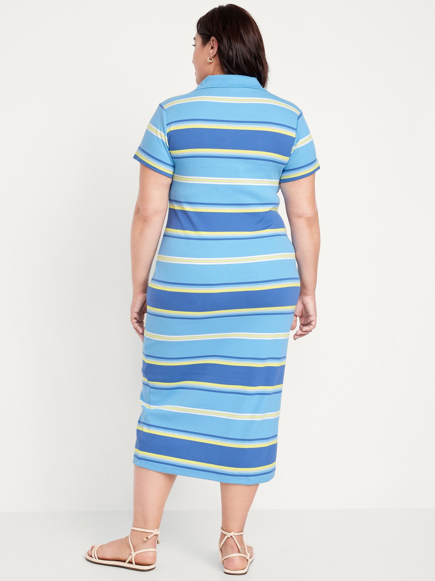 Short-Sleeve Polo Maxi Dress | Old Navy
