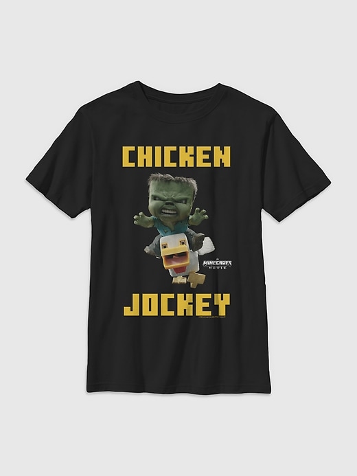 Image number 1 showing, Minecraft Chicken Jockey Gender-Neutral Graphic T-Shirt for Kids
