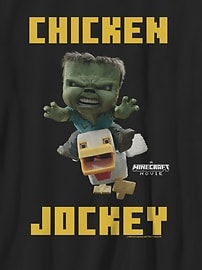Image number 2 showing, Minecraft Chicken Jockey Gender-Neutral Graphic T-Shirt for Kids