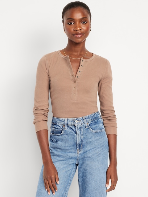 Cozy Snug Crew-Neck Henley - Driftwood