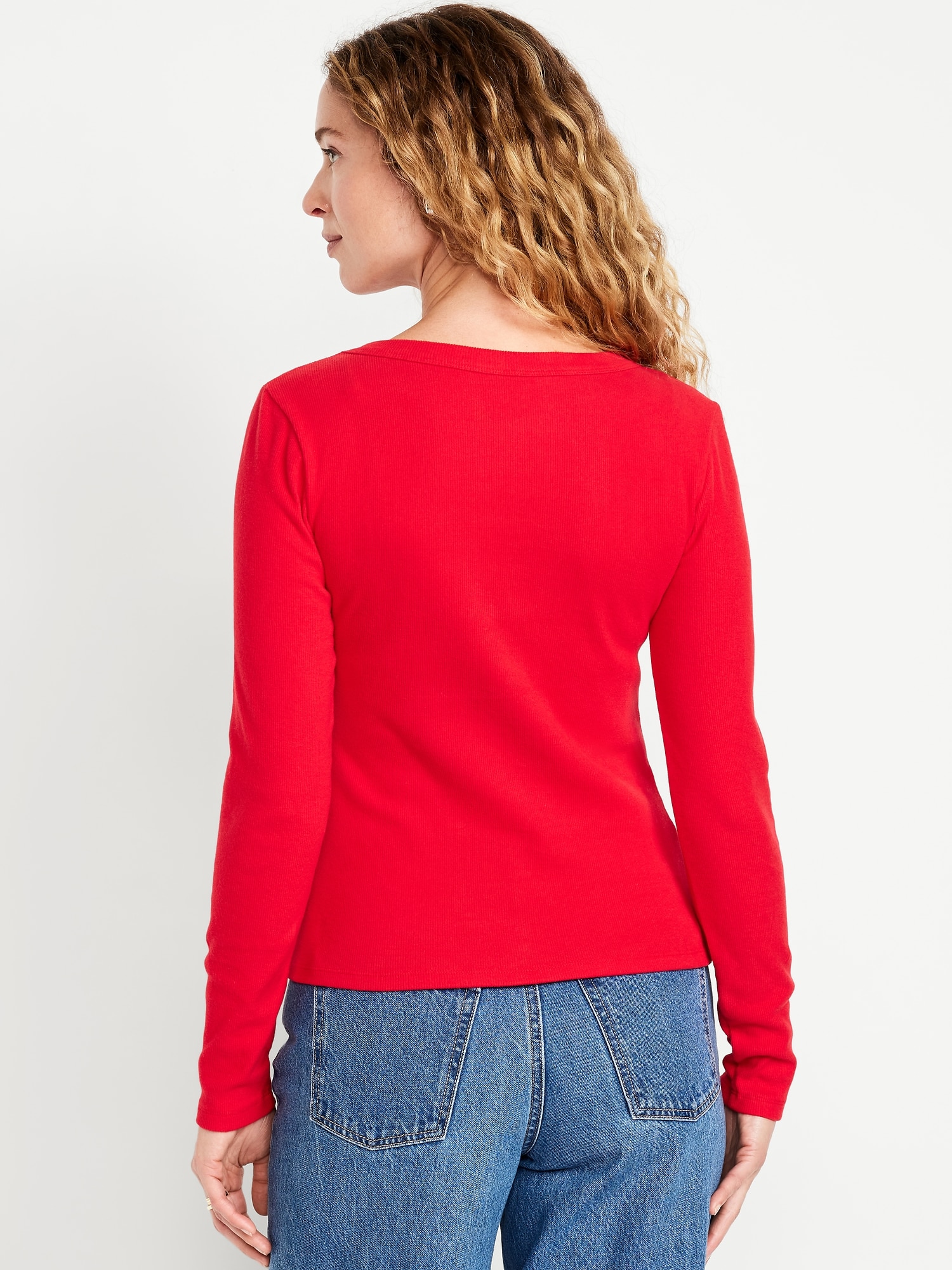 Cozy Snug Long-Sleeve V-Neck T-Shirt