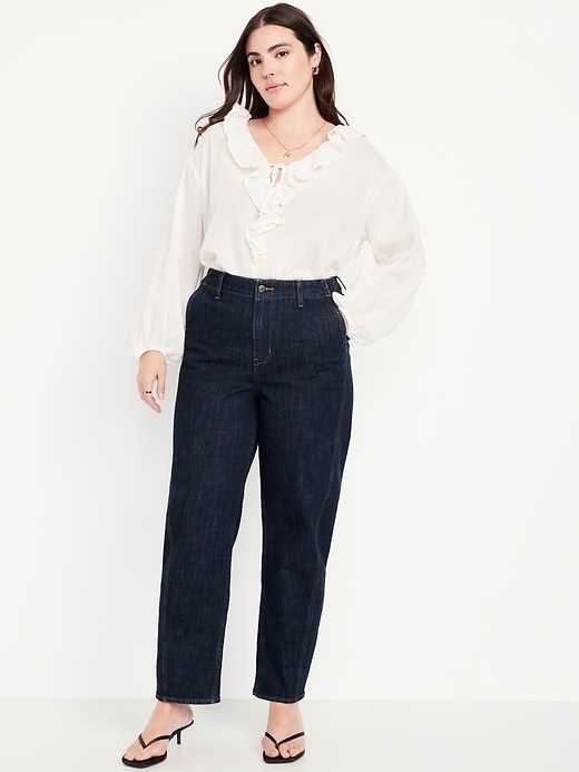 Image number 6 showing, High-Waisted Barrel Ankle Jeans