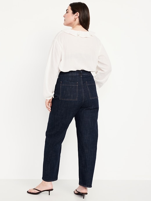 Image number 7 showing, High-Waisted Barrel Ankle Jeans