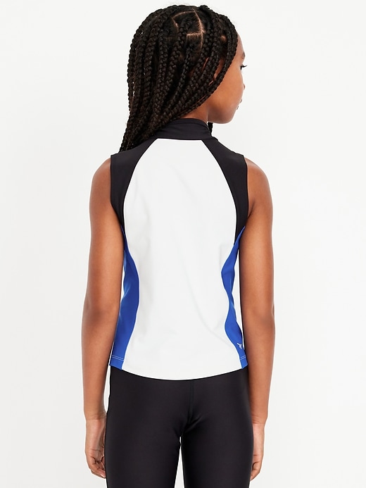 Image number 2 showing, PowerSoft Fitted Sleeveless Zip Top for Girls