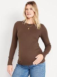 Image number 1 showing, Maternity Snug Crew-Neck T-Shirt